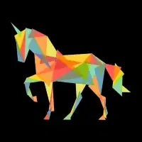 Fractal geometric unicorn - design