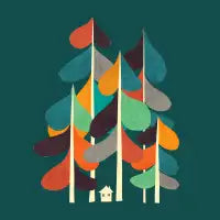 Little house in the whimsical forest - design