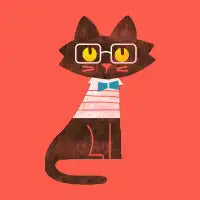 Nerdy cat - design