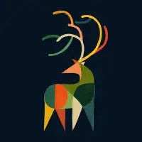 Patched deer - design