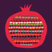 Whimsical pomegranate - design
