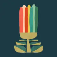 Whimsical rainbow bloom - design