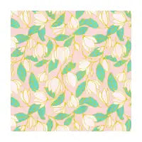 White magnolia pattern - design