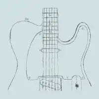 Tele Guitar (pen outline) - design