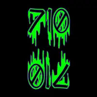 Happy 710 OIL Drip Green Creepy Cannabis Art, Stoner Horror Lover Weird Weed Design - design