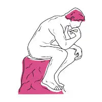 Thinker (pink) - design