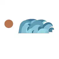 Great waves sunset - design