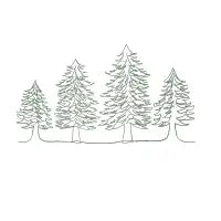 Minimalist Family Pine Trees - design