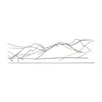 Mountain Line Art - Minimalist Peaks - design