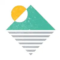 Retro 90s Geometric Mountain Sunset - design