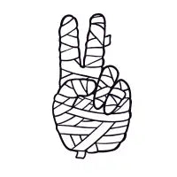 Mummy Peace Sign T-Shirt - design