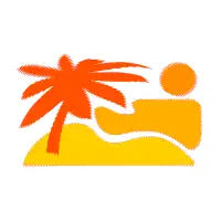 Orange Palm Sunset Shimmer - design