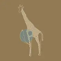 giraffe and flower - design