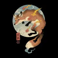 Fire Fox Ukiyo-e - design