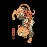 Koi Fish Cat Irezumi - design