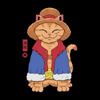 Straw Hat Cat - design