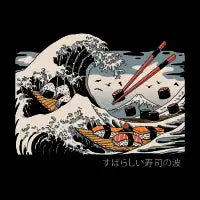 The Great Sushi Wave - design
