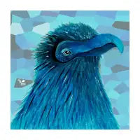 Pensive Blue Bird - design