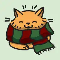 Snuggled Cat - design