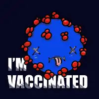 Vaccinated - White Font - design