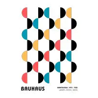 Bauhaus Abstract Circles T-Shirt - design