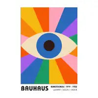 Bauhaus Mid Century Modern Rainbow Geometric Eye - design
