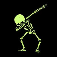 Dabbing Skeleton Green Dab Pose Hip Hop Skull - design
