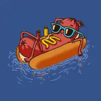 Hot Dog Summer Vacation Swimming Pool - design