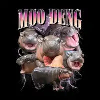 Rap Bootleg Moo-Deng Baby Pygmy Hippo Cute Zoo Meme - design