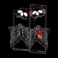 music makes me feel things - design