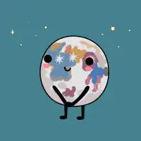Moon with makeup - design