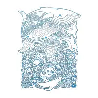 Aquatic Blues 2 : outline - design