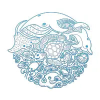 Aquatic Blues : outline - design