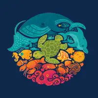 Aquatic Rainbow : Dolphin crest - design