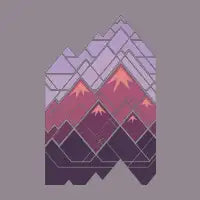 Geometric Mountains: Sunset - design