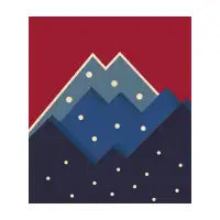 Winter mountain scene - design