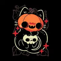 Cute Pumpkin Head Cat - design