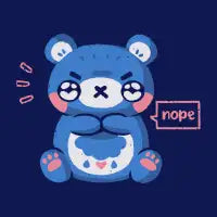 Grumpy Bear says Nope - design