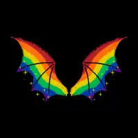 Rainbow Pride Bat Wings - design
