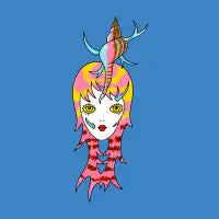 Weirdcore Conch Shell Mermaid - design