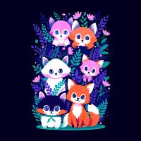 Cute Funny Foxes - design
