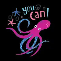 You Can! – Cute Colorful Octopus - design
