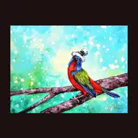 Festive Painted Bunting T-Shirt - design