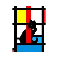 Mondrian's Cat Original Art Zwei - design