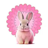 Rabbit in pink cabbage - design
