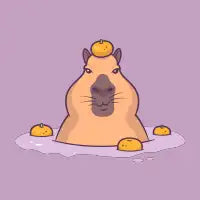 Capybara Orange Bath - design