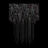 Virtual Psychedelic Rain T-Shirt - design