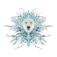 Polar bear snowflake - design