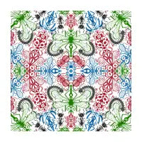 Funny bugs going for a beautiful choreography pattern design - design