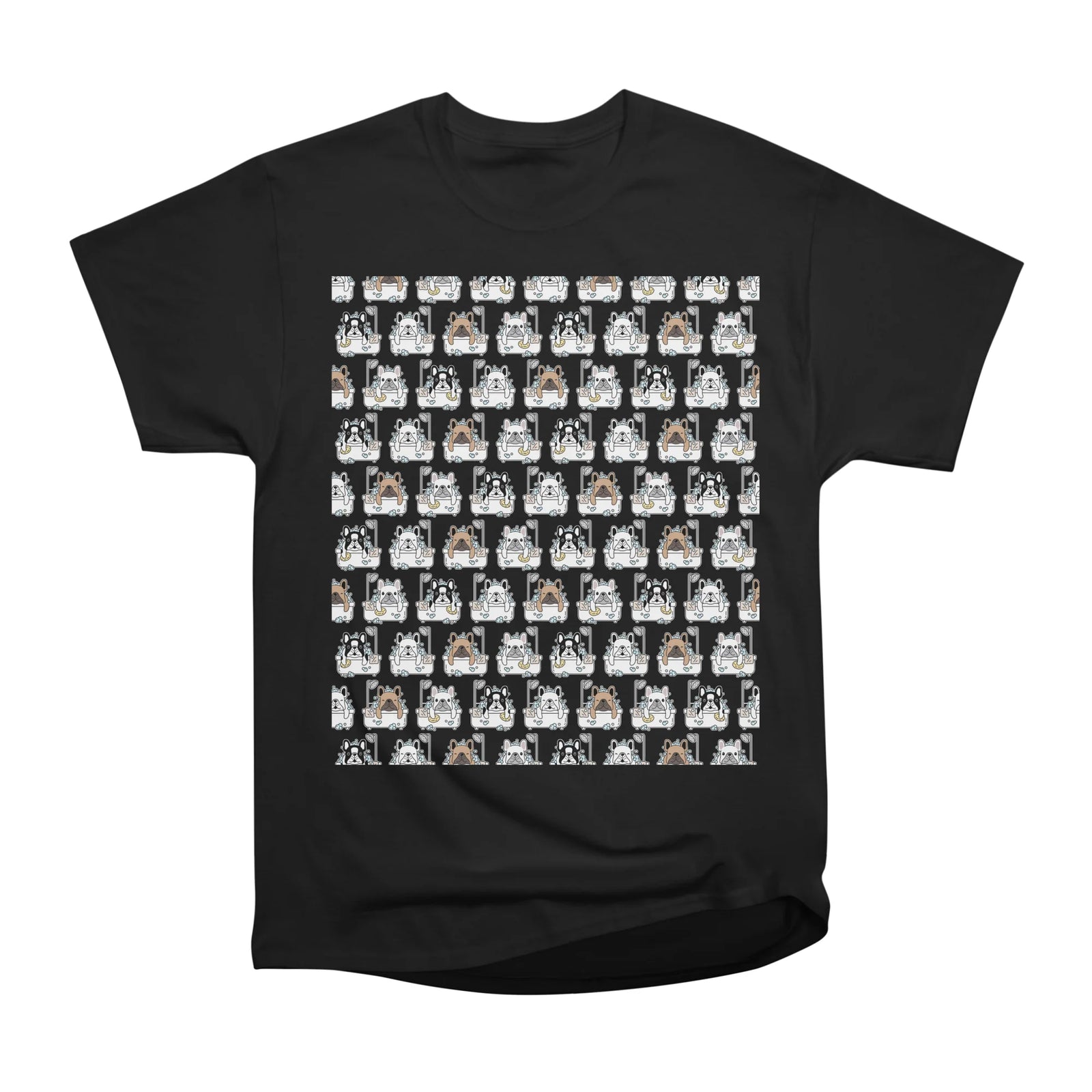 French Bulldogs Bath Time Bath Tub And Shower Pattern